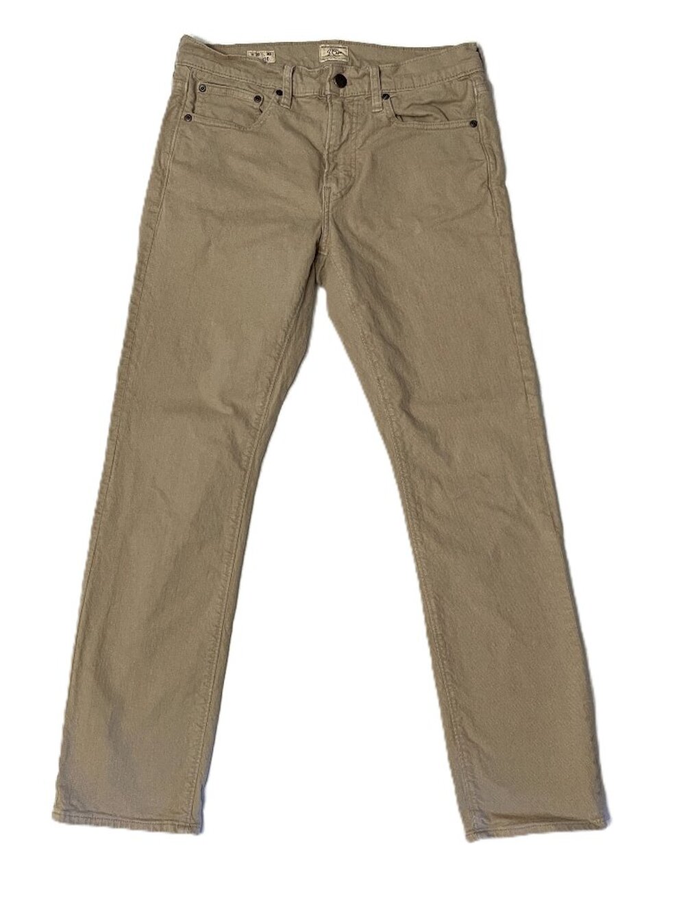 J.Crew 770 Jeans Men 30x30 * Khaki Pants Denim Stretch 5-Pocket Straight AZ962